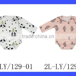Autumn& Winter Pattern Printed Long Sleeve Warm Soft Infant Newborn Baby Grows One Piece Bodysuit Romper Clothes thumbnail-1