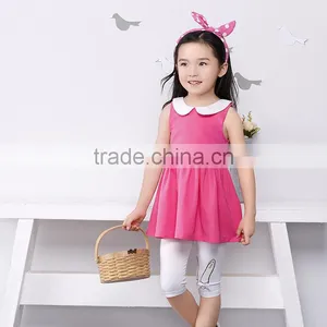 2015 New Model Pink Flower Girl Dress With Rabbit Decoration thumbnail-1