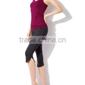 Red Women Aerobics Pant Yoga Clothing Body Building Sport Wear thumbnail-2