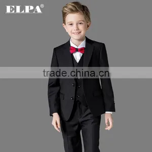 ELPA NXB0083 British Style Slim Black Fancy 3 Piece Designer Kids Boys Suits thumbnail-2