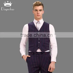 Daynoliao 2016 Double Breasted Vertical Stripe T/R Material Hot Sale Offical Men's Suits thumbnail-2
