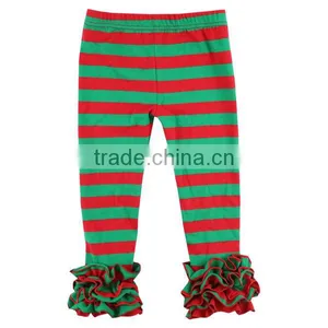 2017 New Style Cotton Hot Kid's Ruffle Pants Leggings Children Christmas Leggings thumbnail-1