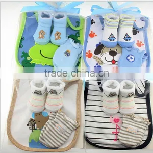 OEM or Stocked ,100%cotton Bib Set, 5PCS/SET Baby Bibs Set,1,Mesh Bag Baby Baby Bibs Set, thumbnail-1