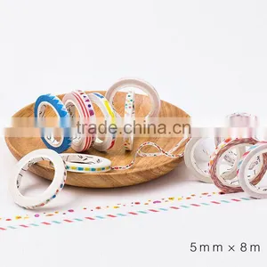 5mm*8m Decoration Washi Paper Customized Adhesive Paper Planner Accessories thumbnail-3