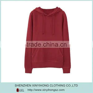 Red Color Mens Full Zip Hoodies 100% Cotton Material Customized Logo thumbnail-1