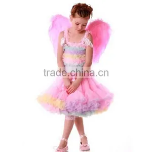 Cheap 2015 Multi Color Summer Boutique Baby Dance Tutu Skirts Chiffon Pettiskirt Tutu Newborn Valentine Petit Skirt Fluffy thumbnail-3