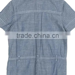 2017 Children Custom Baby Clothes Button up Romper Cotton Jumpsuit Infant Toddler Kids Clothing thumbnail-3