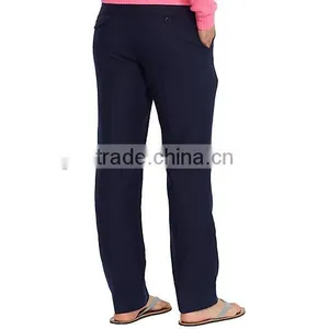 Finished Curtain Waistband Straight Leg Openings Linen Pants thumbnail-3