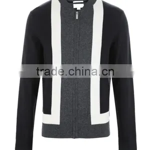 Men's Costume Slim Fitted Zip up Sweatshirt Without Hood thumbnail-2