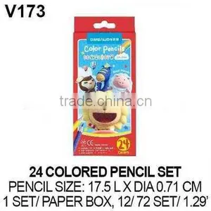 24 PROFESSIONAL NON-TOXIC COLORED PENCIL SET thumbnail-5