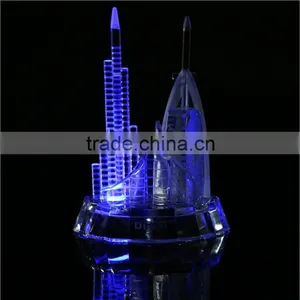 High Quanlity Crystal LED Dubai Tower With Souvenir Gift thumbnail-2