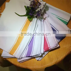 2015 New Color Plain White With Romantic Violet Strip Kitchen Tea Towel thumbnail-5
