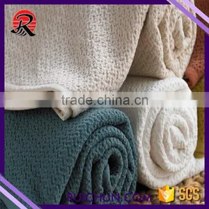 Soft Solid Color Terry 6 Layers Bamboo Baby Blankets Towel thumbnail-2