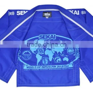 Customized Bjj gi With Inside Printing( White,Black,Blue,Royal Blue,Grey,Green) thumbnail-2