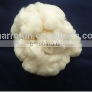 Dehaired Yak Wool Fiber White 19.0mic 26mm thumbnail-1
