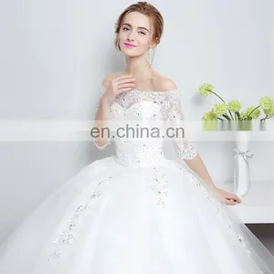 HS1602 Wholesale Price Under $100 Cheap Wedding Dress 2016 thumbnail-3