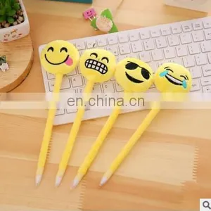 Cute Kawaii Plush Ballpoint Pen Creative Cartoon Facial Expression Ball Pen For Kids School Supplies thumbnail-3