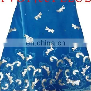 New Arrival Beautiful Embroidery African George Fabric(PVG14001) George Lace With Sequins thumbnail-1