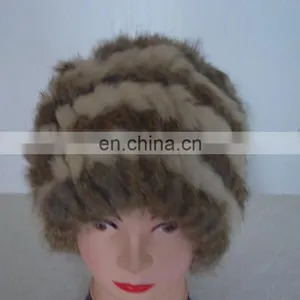 Winter Warm Real Fur Knitting Hats for Girls thumbnail-5