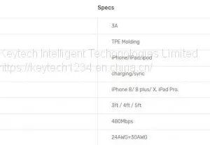 KAL018 C94 USB C to Lightning Data Cable PD Fast Charger TPE Molding Bend Test 15000 Times thumbnail-1
