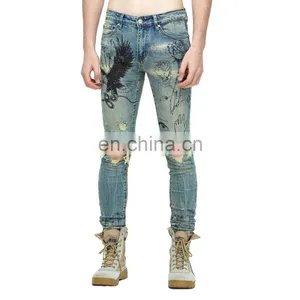 DiZNEW Wholesale High Quality Men Painted Jeans Paint for Men thumbnail-1