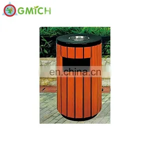 Hotel Used Garden Trash Can Outdoor Wooden Trash Can thumbnail-1