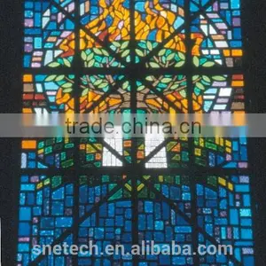 Tempered Facted Glass Church Pattern Interior or Exterior Decoration thumbnail-4