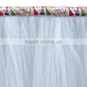 Eye Catching Handmade Tutu Tulle Table Skirt Cover for Baby Shower Unforgettable Party Centerpiece SD103 thumbnail-2