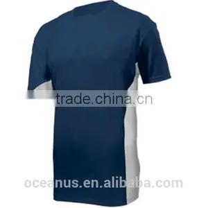 100% Poly Knit Mens S/S Color Block T Shirts thumbnail-2