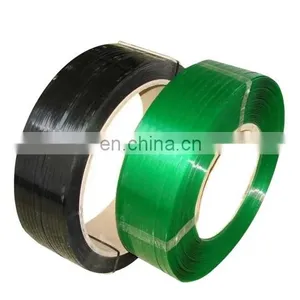 Manual Tools Use Green Embossed PET Strap Polyester Strapping Roll for Brick Pallet Industry thumbnail-1