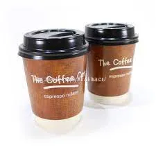 Custom Printed 8 OZ Printed Double Wall Compostable Coffee Drink Cups thumbnail-1