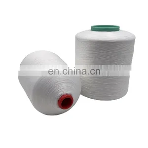 Best Selling 100% Polyester Sewing Thread 150D Raw White Overlock Thread thumbnail-5