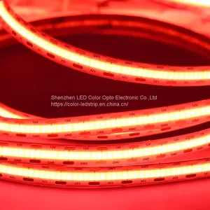 Red High Brightness Flexible Customized Length Flexible Bare Board 420led Dv12v Cob Led Strip thumbnail-1