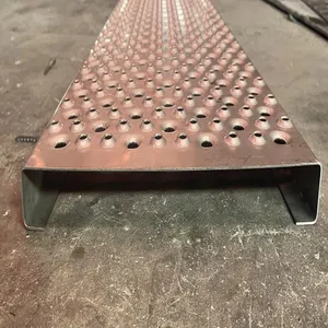 Perforated Mesh Walkway Stair Treads Work Platforms Stainless Steel Wire Punching Metal Plank Grating Sheets Custom Cutting thumbnail-1