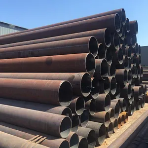 195/Q235 Carbon ERW Welded Round Pipe, Black Steel Scaffolding Tube, High Strength Carbon Steel Pipe for Construction Projects thumbnail-1