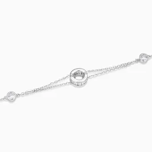 Shining Star Jewelry Women'S AAA CZ 925 Silver Circle Charms Bracelets thumbnail-4