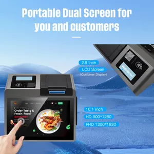 POS Receipt Printer, Handheld PDA Terminal for Support 3G BT WCDMA, With 5in Touchscreen, 58mm Thermal Label Printing for Supermarket Small Business thumbnail-3