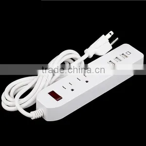 CE Cheap Extension Power Plug 6 Gang Multi USA Extension Socket USB thumbnail-3