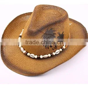 2015 Unisex Top Quality Mexican Sombreros Bulk Straw Cowboy Hats Mens Straw Beach Hat for Sale thumbnail-1