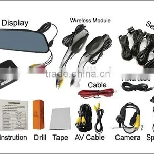 Car Reverse Parking Camera Wireless With 4.3inch Lcd Monitor and 4 Waterproof Sensors thumbnail-2