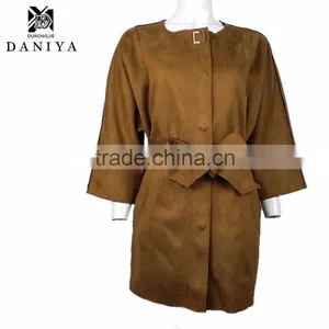 2015 Women Trench Coat Long Sleeve Coats Jackets for Ladies thumbnail-1