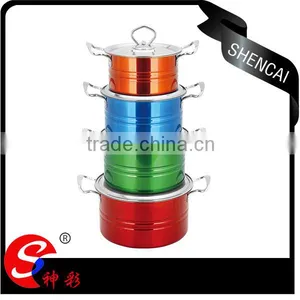 Caitang Shencai 4pcs Stainless Steel Stock Pot Set/ Soup Casserole/ Kitchen Utensils thumbnail-2