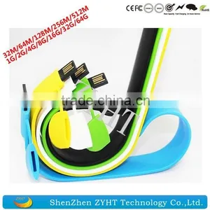 64MB~64GB Promotional Bracelet USB Flash Drive With Logo Print in PVC Directly From Shenzhen Factory thumbnail-1