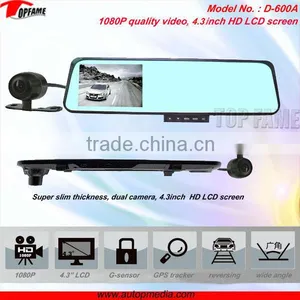 HOT SELL D600A Dual Lens Vehicle Car Camera Dvr Video Recorder thumbnail-1