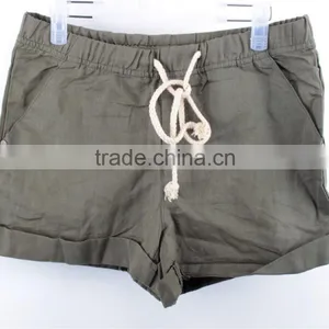 Lady Fashion and Cheap Cotton/linen Apparel Stock Shorts thumbnail-1