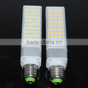 1Pcs 11W SMD 5050 E27 LED Lamp AC 110V - 220V Horizontal Plug Light, 44LEDs, Aluminum Body LED Corn Bulb 5050SMD Chandelier thumbnail-3