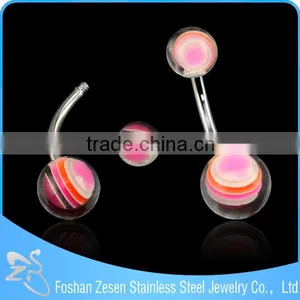 2016 Fancy Barbell Resin Balls Christmas Candy Belly Ring Wholesale thumbnail-6
