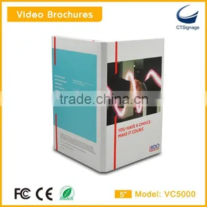 Customized High Quality 5 Inch Lcd Screen Video Book Brochure Greeting Card VC5000 thumbnail-3