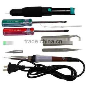12pcs Set LAOA 35W Free Shipping High Quality Adjustable Lead-free Internal Heating Electric Soldering Iron thumbnail-1