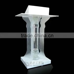 Acrylic Lectern With Crystal Column/ Cheap Acrylic Pulpit thumbnail-5